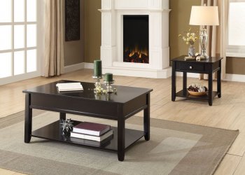 Malachi Coffee Table 3PC Set 82950 in Black by Acme [AMCT-82950 Malachi]