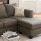 3009 Sectional Sofa in Grey Fabric w/Accent Pillows