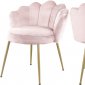 Claire Dining Chair 748 Set of 2 Pink Velvet Fabric by Meridian