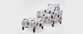 Black/White Facric Modern Marietta Club Chair with Options [ARCC-Marietta-Black White]