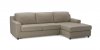 Jenny Sectional Sofa Sleeper in Beige Premium Leather by J&M