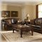 Dark Brown Full Protected Leather Modern Sofa & Loveseat Set