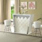 Sphaerio II Bar Table 72365 3Pc Set in Ivory PU by Acme