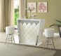 Sphaerio II Bar Table 72365 3Pc Set in Ivory PU by Acme