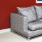 Beige or Mocha Cotton or Black Wool Contemporary Sectional Sofa