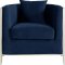 Circa Accent Chair 573 in Navy Velvet Fabric by Meridian