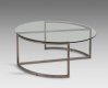 Doug Coffee Table w/Clear Glass Top by Whiteline Imports