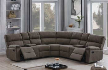 Morton Reclining Sectional Sofa 650250 in Gray by Coaster [CRSS-650250-Morton]