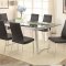 Miriam 7Pc Dining Set CM3383T in Silver & Black