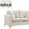 Naomi Sofa 633 in Cream Velvet Fabric by Meridian w/Options