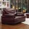 51130 Firas Sectional Sofa in Burgundy Split Leather by Acme