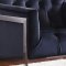 Riley Accent Chair 517 in Black Velvet Fabric by Meridian