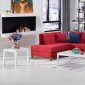 Cantona Zigana Marsala Sectional Sofa in Red Fabric by Istikbal