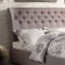 Wade 1883N Upholstered Bed in Grey Fabric by Homelegance