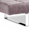 Beige Microfiber Modern Convertible Sofa Bed with Mobile Back