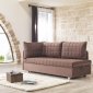 Day & Night Sofa Bed in Brown Fabric by Casamode w/Options