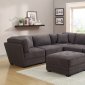 Mike Sectional Sofa 6Pc in Grey Fabric