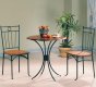 Wood & Metal Modern 3Pc Elegant Bistro Dining Set