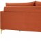 Naomi Sofa 633 in Cognac Velvet Fabric by Meridian w/Options