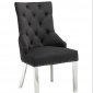 Milano Dining Chair Set of 2 in Black Velvet