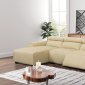 Cadillac Power Motion Sectional Sofa in Ivory Leather by ESF