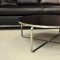 Options of Black Glass or Wenge Wood Top Modern Coffee Table