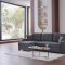 Mocca Sectional Sofa in Selma Gray Fabric by Bellona