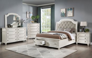 Jaqueline Bedroom BD01433Q in Antique White by Acme [AMBS-BD01433Q Jaqueline]