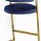 Stephanie Counter Stool 796 Set of 2 Navy Velvet by Meridian