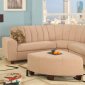 Taupe Microfiber Elegant Transitional Sectional Sofa