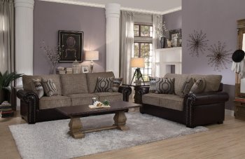 Boykin Sofa 9922CN in Brown Chenille by Homelegance w/Options [HES-9922CN-Boykin]