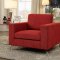 Kallie Sofa CM6848 in Red Flannelette Fabric w/Options