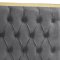 Lana Upholstered Bed in Grey Velvet Fabric - Meridian w/Options