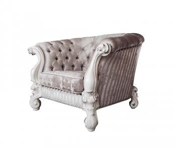 Versailles Chair LV01396 in Ivory Fabric by Acme w/Options [AMAC-LV01396 Versailles]