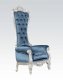 59142 Raven Accent Chair in Blue Fabric by Acme