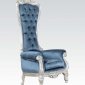 59142 Raven Accent Chair in Blue Fabric by Acme