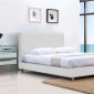 Miles II Bed in White Leatherette by Casabianca