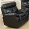 G573A Reclining Sofa & Loveseat in Black Bonded Leather by Glory