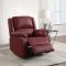 Zuriel Motion Sofa LV52150 in Red PU by Acme w/Options