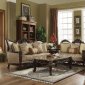 Devayne Sofa 50685 Dark Walnut & Gold Fabric by Acme w/Options