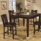 Deep Espresso Finish Modern 5Pc Counter Height Dining Set