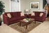 Ruby Fabric Modern Sofa & Loveseat Set w/Options