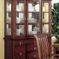 Distressed Cherry Finish Contemporary Buffet with Carved Details