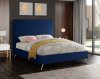 Jasmine Bed in Navy Velvet Fabric by Meridian w/Options