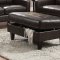 Nate 2Pc Sofa & Loveseat Set 50260 in Espresso Leather-Gel