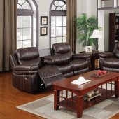 7272 Reclining Sofa in Espresso Bonded Leather w/Options