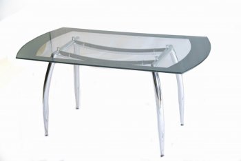 Glass Top & Metal Base Modern Dining Table w/Frosted Glass [GRDS-KB-002]