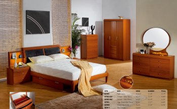 B79 Bedroom in Cherry Matte by Pantek w/Options [PKBS-B79 Cherry]