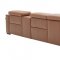 Picasso Power Motion Sectional Sofa in Caramel Leather by J&M