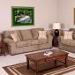 Truffle Dynasty Chamois Fabric Contemporary Sofa & Loveseat Set